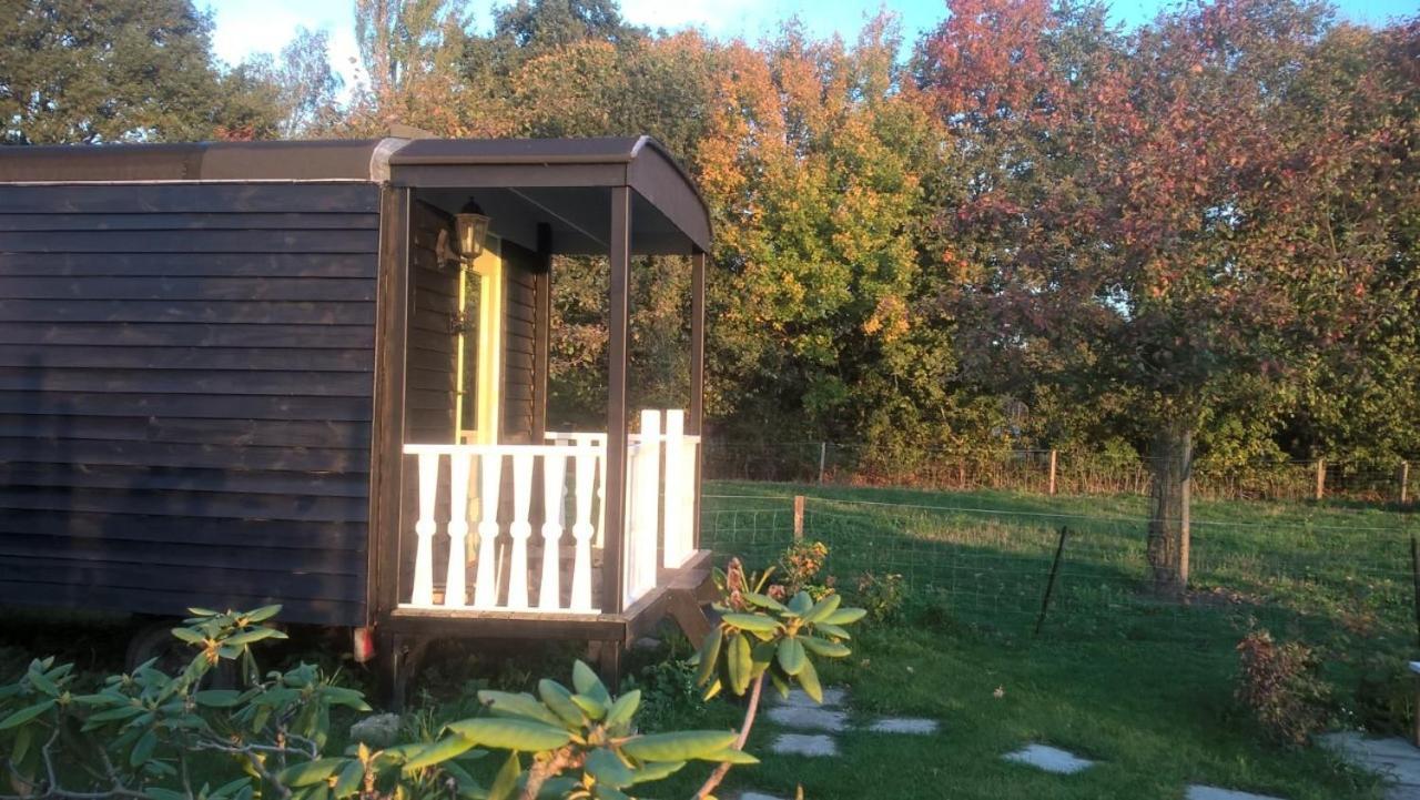 Onstwedde Pipowagen Elsebein Groningen Westerwolde Unieke Ligging Met Eigen Tuin En Vrij Uitzicht Over Veld Naar Natuurgebied מראה חיצוני תמונה