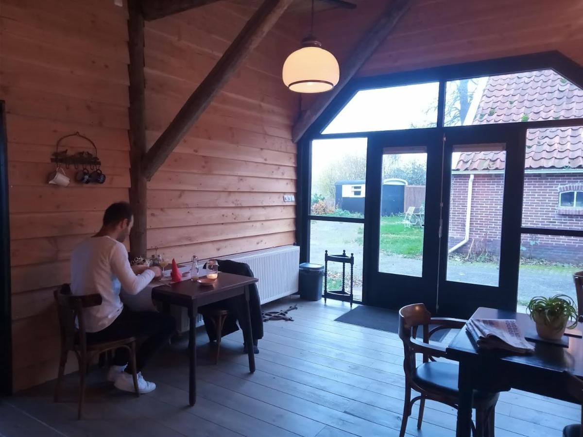 Onstwedde Pipowagen Elsebein Groningen Westerwolde Unieke Ligging Met Eigen Tuin En Vrij Uitzicht Over Veld Naar Natuurgebied מראה חיצוני תמונה